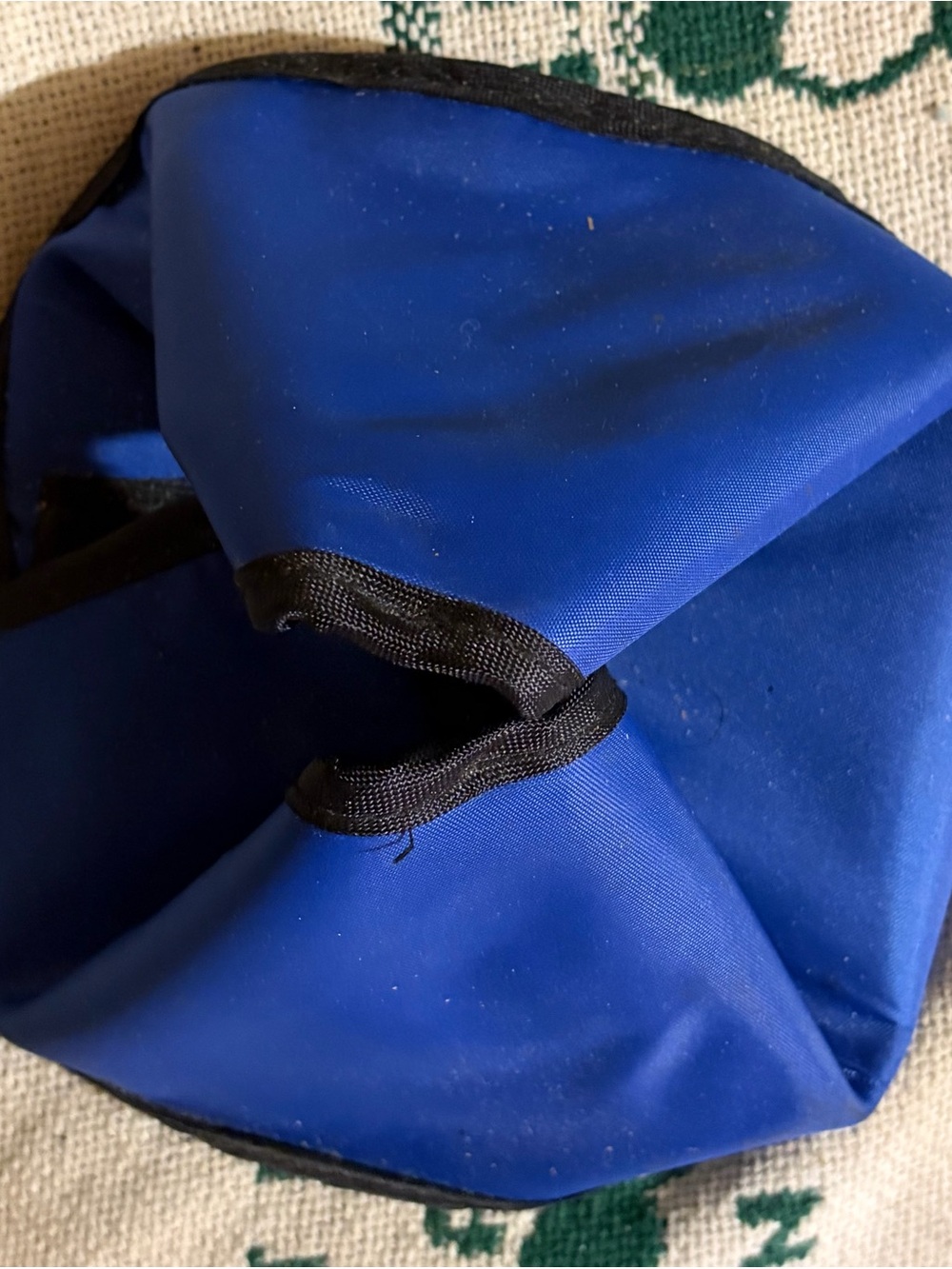 Blue Nylon EMF Cap/Hat with Black Trim Brain Protection From Cancer, Tumors,etc.